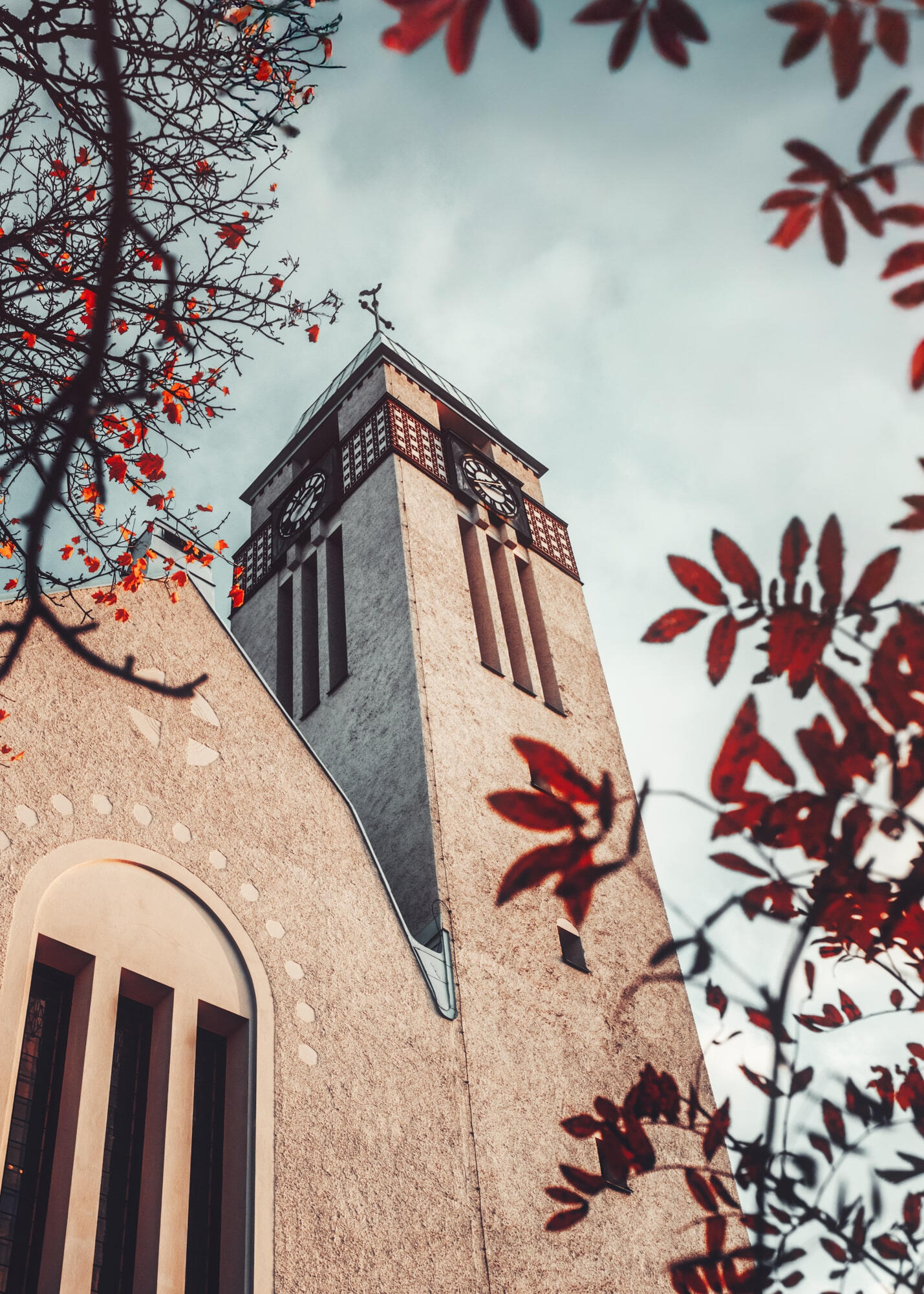 Sundbyberg - The white church sundbyberg-kyrka-white-church-decorative-wall-print-fine-art